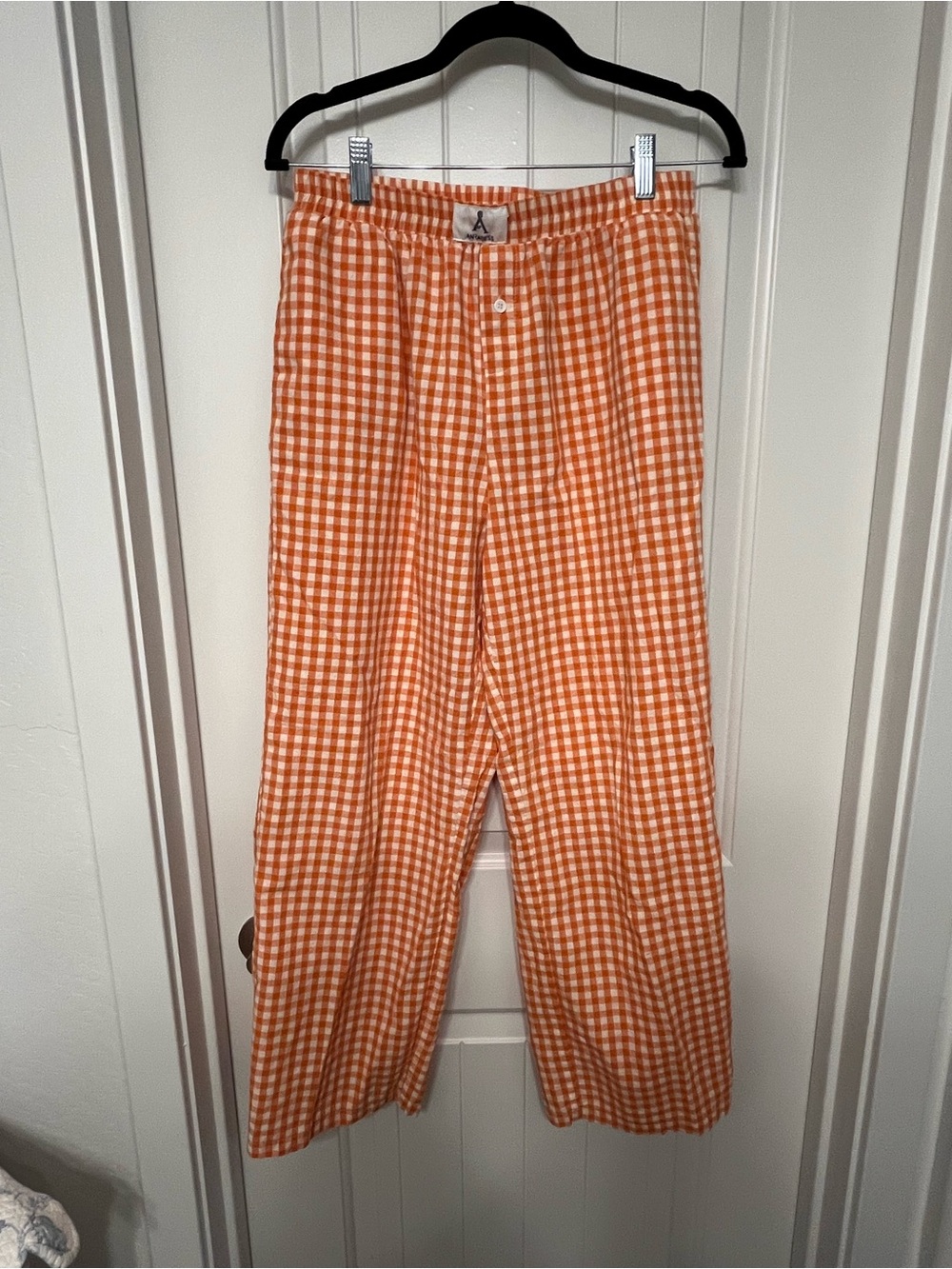 Brand Orange Gingham women's pajama bottoms